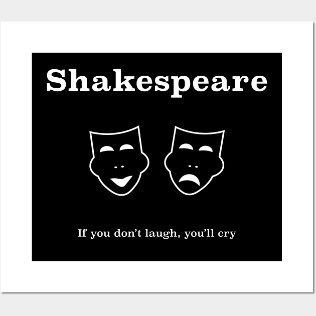 Shakespeare Comedy and Tragedy Wall Art by Incognito Design